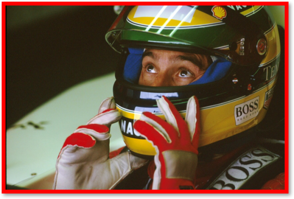 Ayrton Senna pictured, looking up towards the sky. Brazilian Grand Prix 2020 would have been another way of commemorating the late legend, it would have reignited his eternal flame in Brazils heart of their car racing hero. Photo Credit: 93GB_151 Fotógrafo Norio Koike