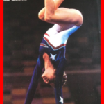 Christine Van Loo en compétition comme gymnaste acrobatique. Photo_ Crédit _ Les photos d'acro-gymnastique