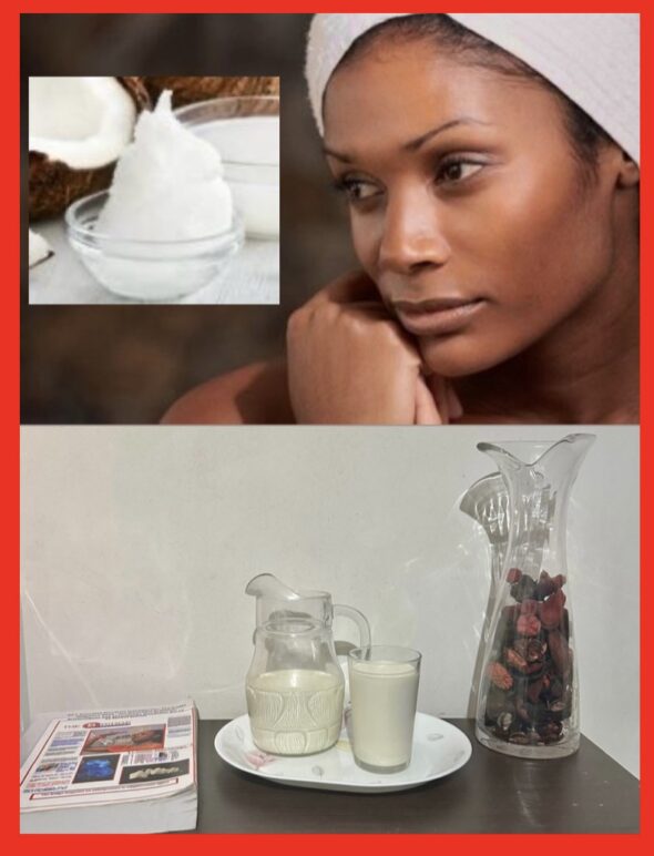 Milk as a facial cleansingIf our facial serums or night cream usually have Alpha Hydroxy Acid (AHA) listed on their label, it is for a reason: Lactic acid, which naturally occurs in milk, fermented milk, in the form of yogurt, can be used as a cleansing facial treatment. Raw milk acts as a natural deep cleanser. It removes dirt from pollution, dead skin cells, and excess oil from breathing pores, leaving your skin refreshed and spotless. Medical studies have identified that AHAs, such as glycolic and lactic acids, enhance skin rejuvenation by promoting apoptosis in skin cells, boosting collagen and elastin synthesis. Improving by so doing human' skin luminosity and skin texture The Bridge MAG. Image