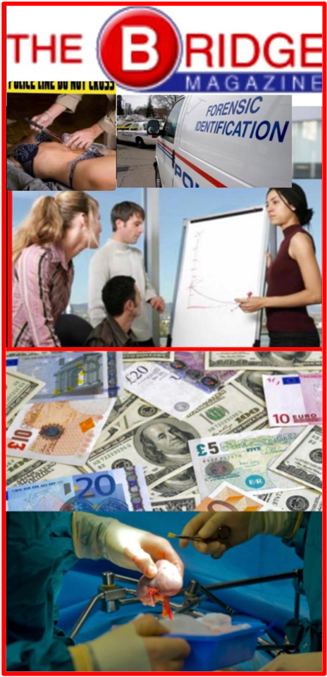 Our editorial covers true crime: in a time of a global recession uncertainty becomes the norm as human trafficking has become a common practice. Some compagnies and or individuals are turning to human trafficking in order to launder crime money and save either their businesses from liquidation or personal fortune from collapsing. The Bridge MAG. Image 